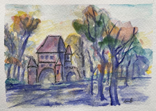 2021-Parktor-Speckenbuettel-Aquarellskizze-blau-13x18-klein