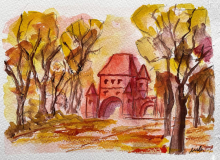 2021-Parktor-Speckenbuettel-Aquarellskizze-rot-13x18-klein