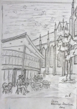 Cafe grosse Kirche, 2020- Zecihnung