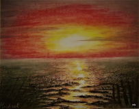 Sonnenuntergang in Wremen, 2003