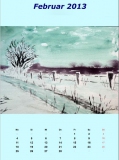 Winter im Bodetal, 2011
Aquarell, 48x36