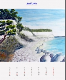 Kreidefelsen bei Sassnitz, 2009, Aquarell, 36x48