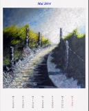 Strandweg, 2010, Öl, 40x40