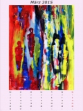 Menschen rot/gelb, 2014,Actyl, 30x40