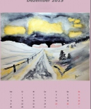 Winter im Gebirge, 2014,Aquarell, 50x40