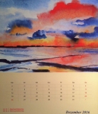 Abend über den Halligen, 2014,
(nach Emil Nolde),
Aquarell, 50x40