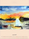 Kahn im Sonnenuntergang, 2016,
Aquarell, 30x21