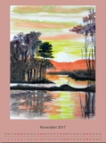Abendstimmung am See, 2014,
Aquarell, 26x34