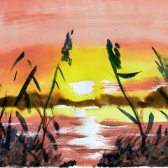 Sonnenuntergang am See, 2009