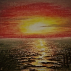 Sonnenuntergang in Wremen, 2003