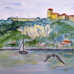 Lago Maggiore, 2019,Aquarell-Skizze 26x34