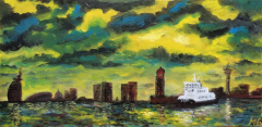 2013 Skyline Bremerhaven IV, Öl 30x50
