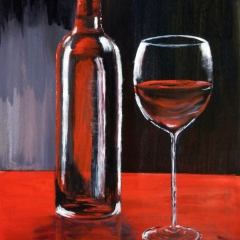 Stillleben "Rotwein", 2008