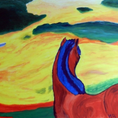 2012_Pferd-in-der-Landschaft_nach-Marc